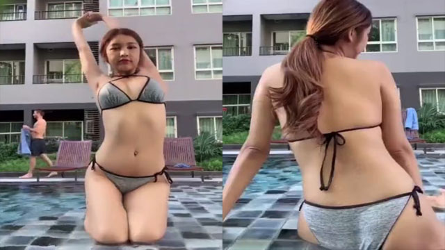Bakat camel toe sa pool – Bigo