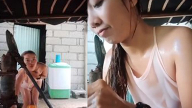 Pinay Bigo – Naligo sa Labas