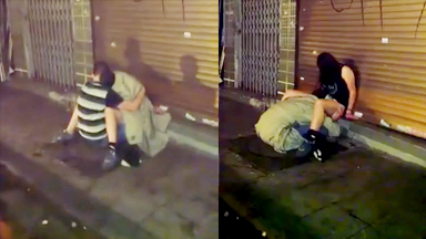Lasing na Couple, sa Daan nag Hindutan – No pakels sa dumadaan